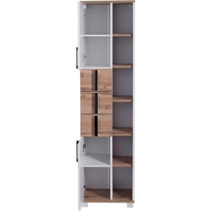 Produktbild für Badschrank Schildmeyer Luca 701153, mit 4 Füßen, weiß / eiche