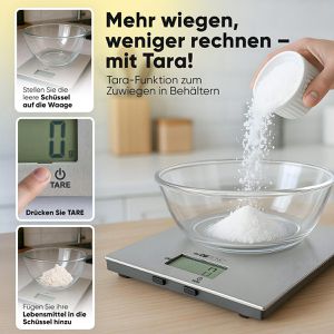 Produktbild für Küchenwaage Clatronic KW 3821, mit Tara-Funktion, Teilung 1 g