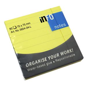Haftnotizen Info Brilliant Sticky Notes, gelb