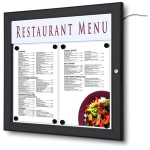 Produktbild für Schaukasten Showdown-Displays schwarz, LED, außen