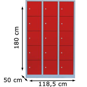 Produktbild für Schließfachschrank ClassiX X-523534, rot
