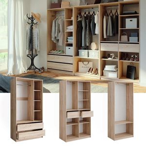 Produktbild für Kleiderschrank Vicco Elmo, 3er Set, sonoma eiche
