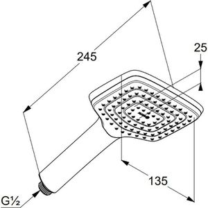 Produktbild für Handbrause KLUDI FRESHLINE CL1S, 6450005-00, chrom