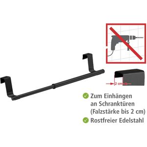Produktbild für Handtuchhalter Wenko Teleskop 53246100, schwarz
