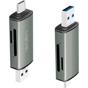 Produktbild für Kartenleser LogiLink CR0043, 2 in 1, USB &amp; USB-C 3.0