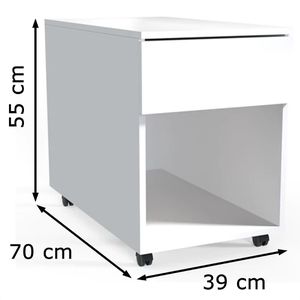 Produktbild für Rollcontainer VCM Dalosa 70 918334, aus Holz, weiß