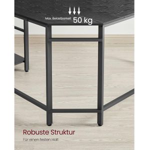 Produktbild für Schreibtisch Vasagle LWD072B56, schwarz / schwarz