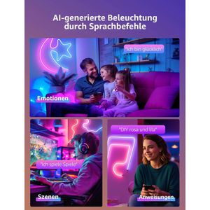 Produktbild für Lichtschlauch Lepro N1 Smart KI, LED, weiß + farbig