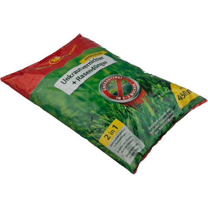WolfGarten Rasendünger SQ 450 Unkrautvernichter, 2in1, 9 kg für