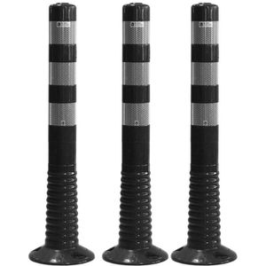 Produktbild für Absperrpfosten UvV Flex Premium 75, schwarz/weiß, Kunststoff