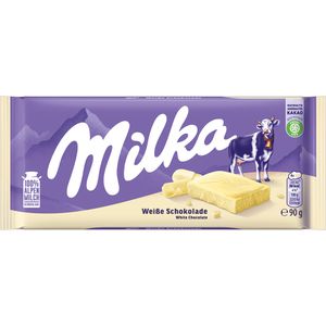 Milka Tafelschokolade Weiße Schokolade, 90g
