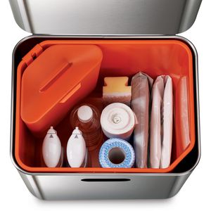 Produktbild für Mülleimer JosephJoseph Totem Compact 40 L, silber