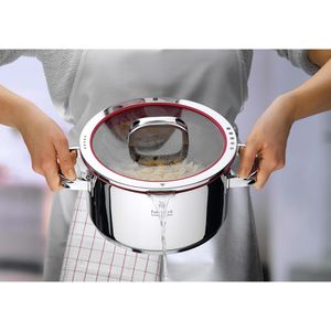 Produktbild für Topfdeckel WMF Function 4, mit Edelstahlring und Silikonrand