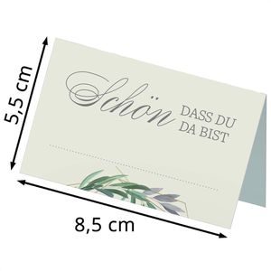 Produktbild für Tischkarten itenga 33105529, Eukalyptus, weiß