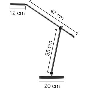 Produktbild für Schreibtischlampe Unilux Sunlight, schwarz, LED, dimmbar