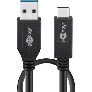 Produktbild für Ladekabel Goobay 41074, schwarz, 1m