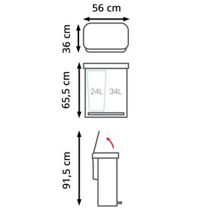 Produktbild für Mülleimer Simplehuman CW2025, silber