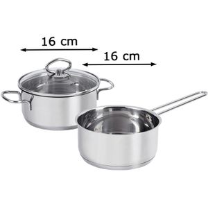 Produktbild für Topfset Kopf Merkur 125389, Edelstahl