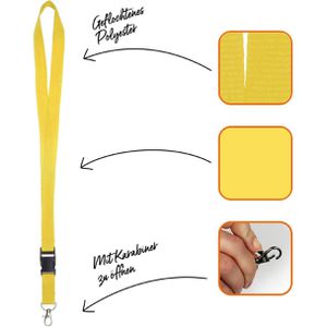 Produktbild für Schlüsselband Karteo gelb, Textil