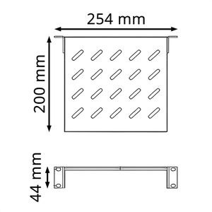 Produktbild für Netzwerkschrank-Fachboden LogiLink ACT111, 20 cm Einbautiefe