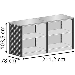 Produktbild für Empfangstheke Schulte Theken-Set 1, 44010, schwarz / grau