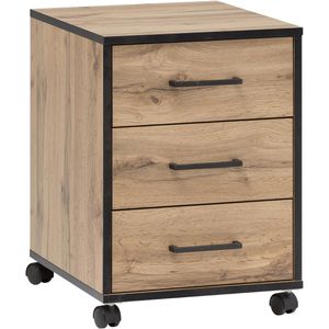 Rollcontainer Möbelpartner Serie 2000, aus Holz, eiche