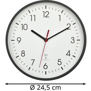Produktbild für Wanduhr TFA 60.3550.01, Kunststoff, analog, Funkuhr