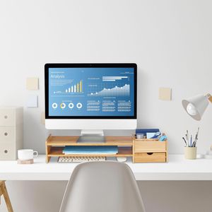 Produktbild für Monitorständer Relaxdays 10037883, Bambus