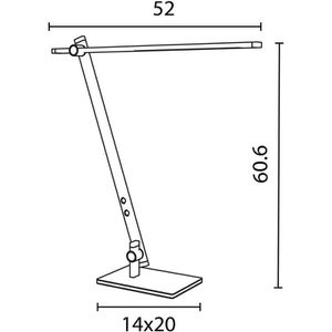 Produktbild für Schreibtischlampe Unilux Lumilight, schwarz, LED, dimmbar