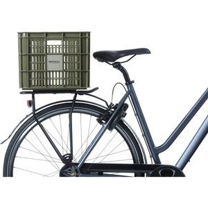 Produktbild für Fahrradkorb Basil Fahrradkiste L, moosgrün, Kunststoff, 40 l
