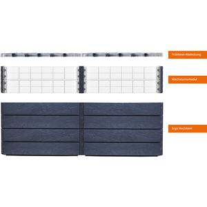 Produktbild für Hochbeet Garantia Ergo Quadro TurboPlus 2L Stone