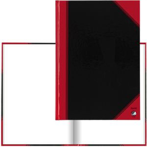 Notizbuch Bantex 100302831 Chinakladde, schwarz / rot, A4