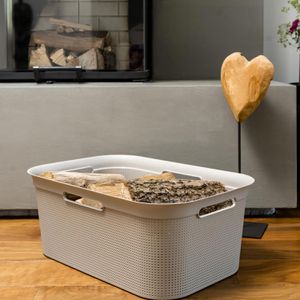 Produktbild für Wäschekorb Rotho Brisen, cappuccino, mit 4 Griffen