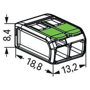 Produktbild für Verbindungsklemme Wago Compact, 221-422/995-016, 2 Leiter