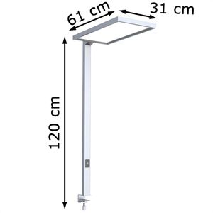 Produktbild für Schreibtischlampe LEDmaxx Luka Up &amp; Down, silber, LED, dimmbar