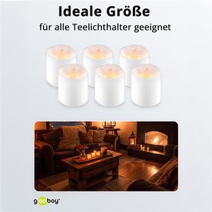 Produktbild für LED-Teelichter Goobay 64603, weiß