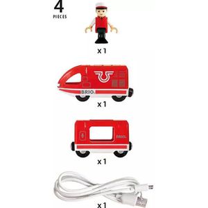 Produktbild für Spielzeugeisenbahn BRIO 33746 Roter Akku-Reisezug