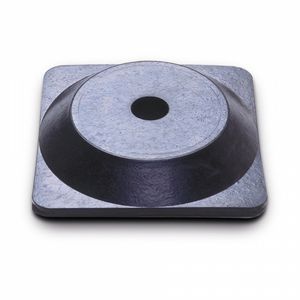 Produktbild für Absperrpfosten Moravia GUARDA, schwarz/gelb, aus Kunststoff