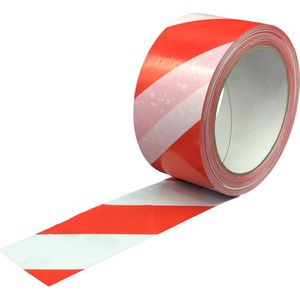 Markierungsband 66m Rot Weiß selbstklebend Bodenmarkierung Signalband Klebeband 