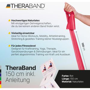 Produktbild für Fitnessband THERABAND Übungsband, mittel, 1,5 m x 12,8 cm