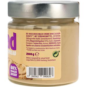 Produktbild für Schokocreme ahead No Added Sugar Spread, White Crazy Hazelnut