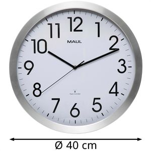 Produktbild für Wanduhr Maul Maulmove, Aluminium, analog, Funkuhr