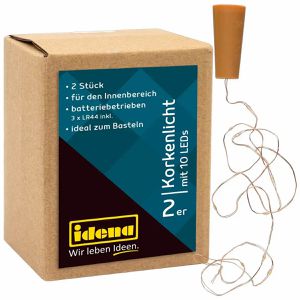 Lichterkette Idena Korkenlicht, Batteriebetrieb, für Innen