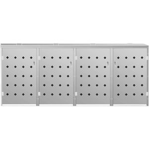 Produktbild für Mülltonnenbox vidaXL 145382, Edelstahl