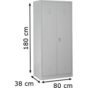 Produktbild für Mehrzweckschrank G-Office UNC.18, abschließbar, lichtgrau