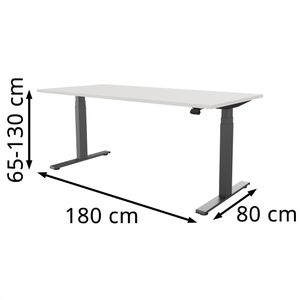 Produktbild für Schreibtisch fm-Büromöbel fouraction weiß / anthrazit