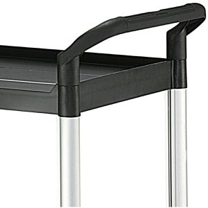 Produktbild für Servierwagen Böttcher-AG schwarz, Aluminium / Kunststoff