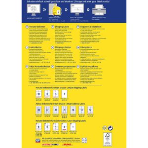 Produktbild für Versandetiketten Zweckform J8167-25, weiß