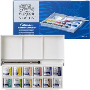 Pelikan Boîte Peinture K24 – 24 Couleurs Qualité + Blanc Opaque 7,5 Ml + 10 Pinceaux – Set Complet Selon DIN 5023
