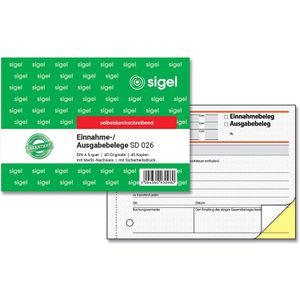 Einnahme-/Ausgabebeleg Sigel SD026, A6 quer